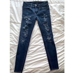 dark wash american eagle size 00 short jegging